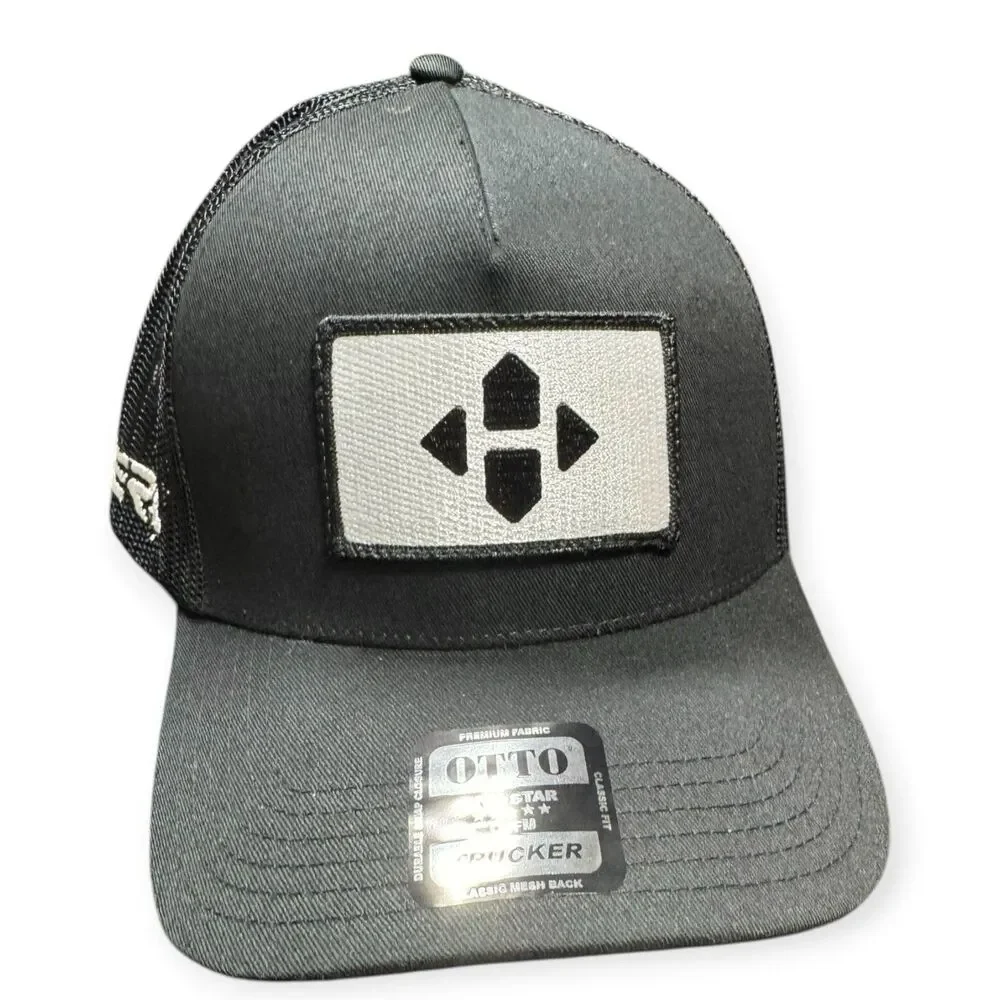 Hero Otto Black Snapback Adjustable Hat‎ Mesh Back Trucker Hat